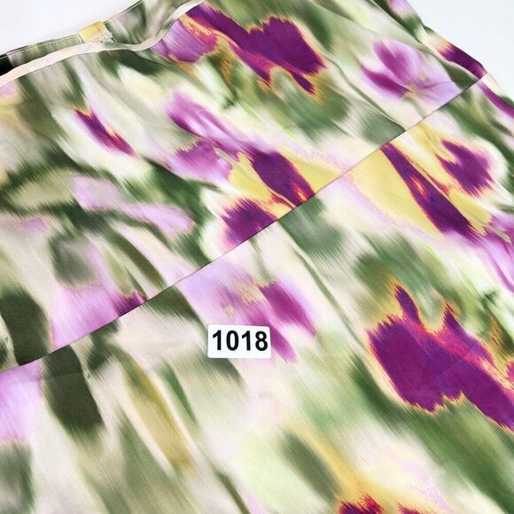 Cider Dress Womens 4XL Purple Green Dainty Ruched Side Slit Midi NWT Strappy - Picture 10 of 10